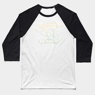 Gemini Bones - Colour Outline Baseball T-Shirt